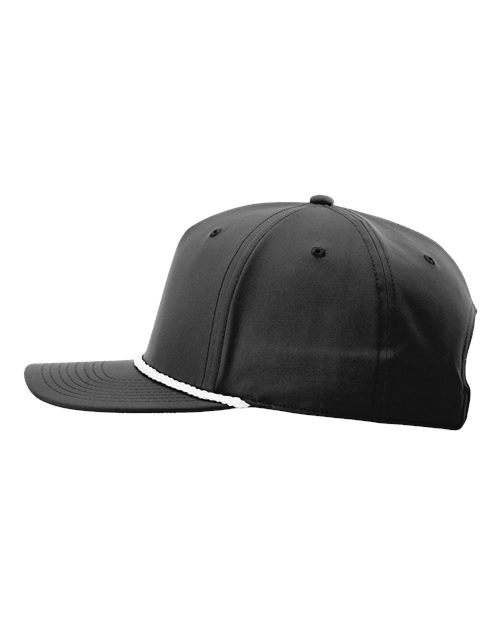 Richardson 258 Five Panel Classic Rope Cap #color_Black/ White