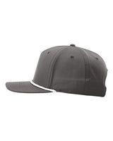 Richardson 258 Five Panel Classic Rope Cap #color_Dark Grey/ White