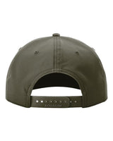 Richardson 258 Five Panel Classic Rope Cap #color_Dark Olive Green/ White