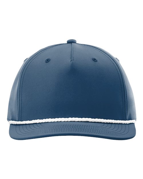 Richardson 258 Five Panel Classic Rope Cap #color_Light Blue/ White
