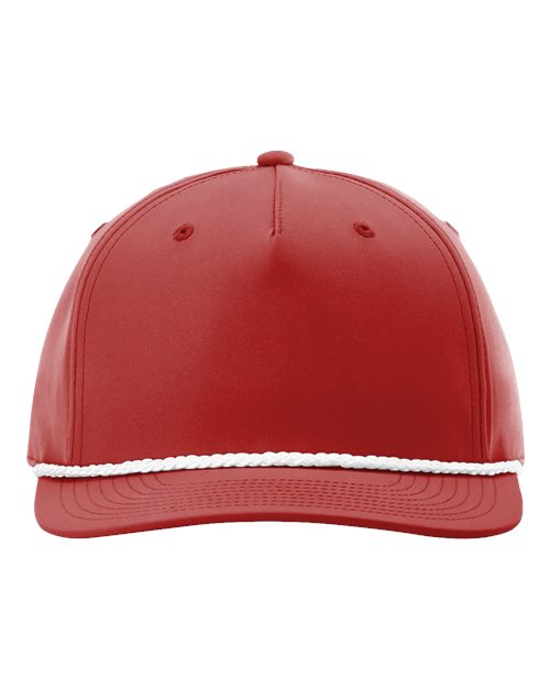 Richardson 258 Five Panel Classic Rope Cap #color_Red/ White