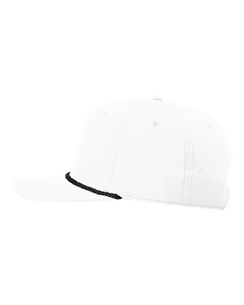 Richardson 258 Five Panel Classic Rope Cap #color_White/Black