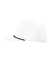 Richardson 258 Five Panel Classic Rope Cap #color_White/Black