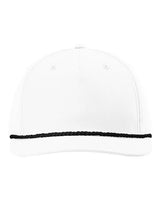 Richardson 258 Five Panel Classic Rope Cap #color_White/Black