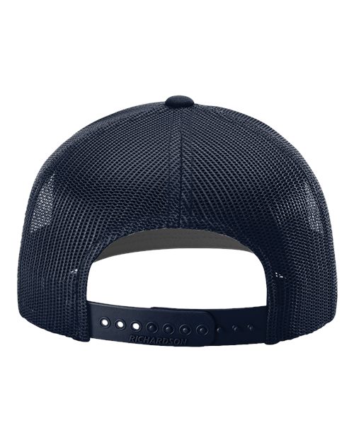Richardson 112PL 112+ R-Flex Adjustable Trucker Cap #color_Navy