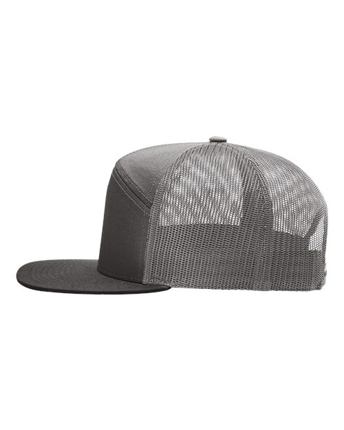 Richardson 168 Seven-Panel Trucker Cap #color_Charcoal