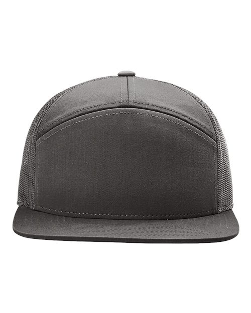 Richardson 168 Seven-Panel Trucker Cap #color_Charcoal