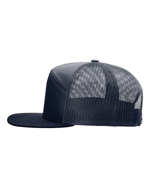 Richardson 168 Seven-Panel Trucker Cap #color_Navy