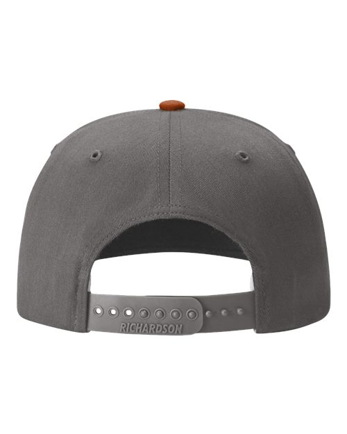 Richardson 312 Twill Back Trucker Cap #color_Heather Grey/ Charcoal/ Dark Orange