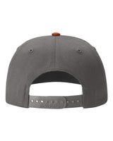 Richardson 312 Twill Back Trucker Cap #color_Heather Grey/ Charcoal/ Dark Orange