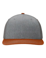 Richardson 312 Twill Back Trucker Cap #color_Heather Grey/ Charcoal/ Dark Orange