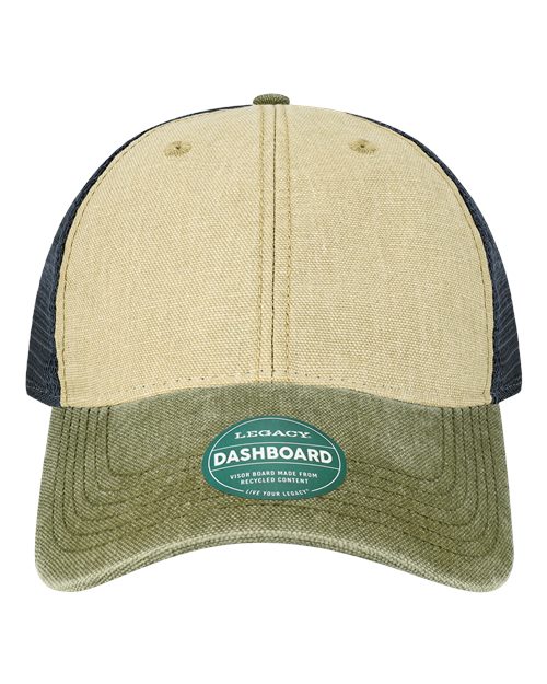 LEGACY DTA Dashboard Trucker Cap #color_Stone/ Olive/ Navy