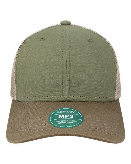 LEGACY MPS Mid-Pro Snapback Trucker Cap #color_Olive/ Dark Olive/ Dark Khaki