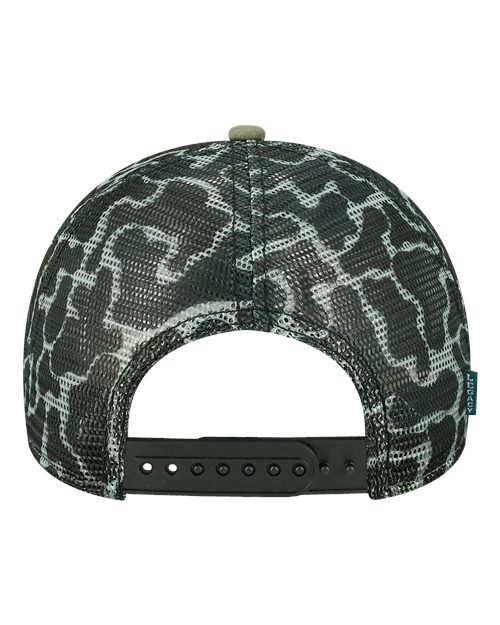 LEGACY MPS Mid-Pro Snapback Trucker Cap #color_Olive/ Grey/ Grey Camo