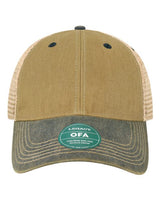 LEGACY OFA Old Favorite Trucker Cap #color_Dark Tan/ Navy
