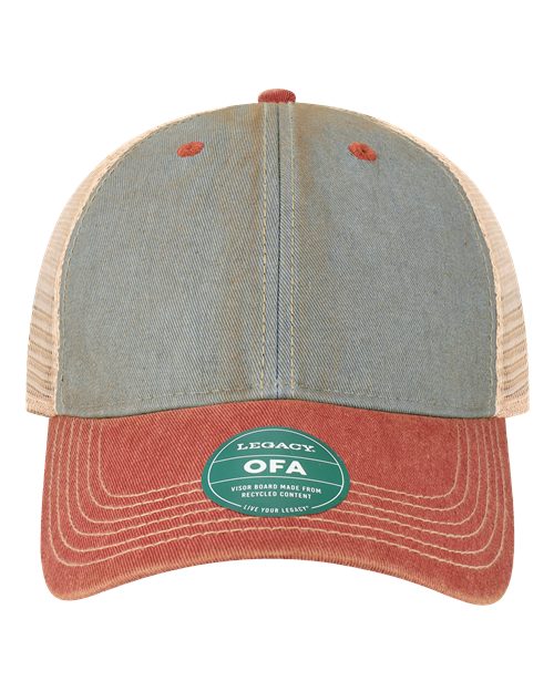 LEGACY OFA Old Favorite Trucker Cap #color_Light Blue/ Cardinal