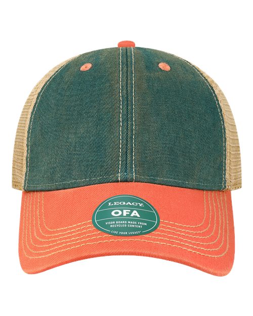 LEGACY OFA Old Favorite Trucker Cap #color_Marine Blue/ Coral