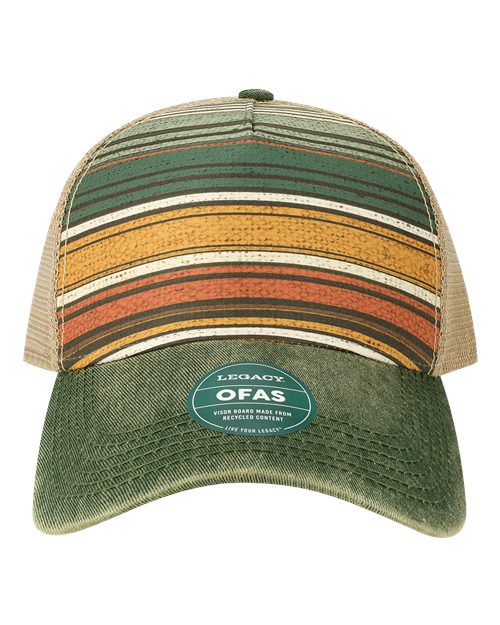 LEGACY OFAFP Old Favorite Five-Panel Trucker Cap #color_Green Stripe