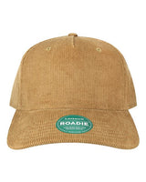 LEGACY ROADIE Five-Panel Trucker Cap #color_Khaki Corduroy