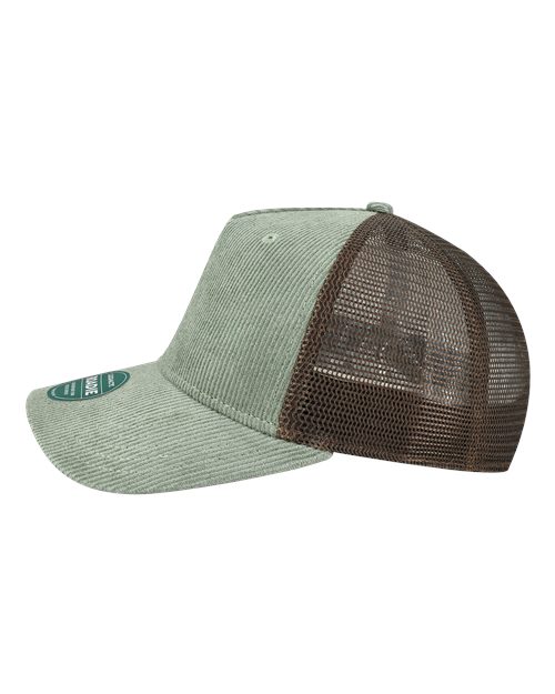 LEGACY ROADIE Five-Panel Trucker Cap #color_Sawgrass Corduroy/ Brown
