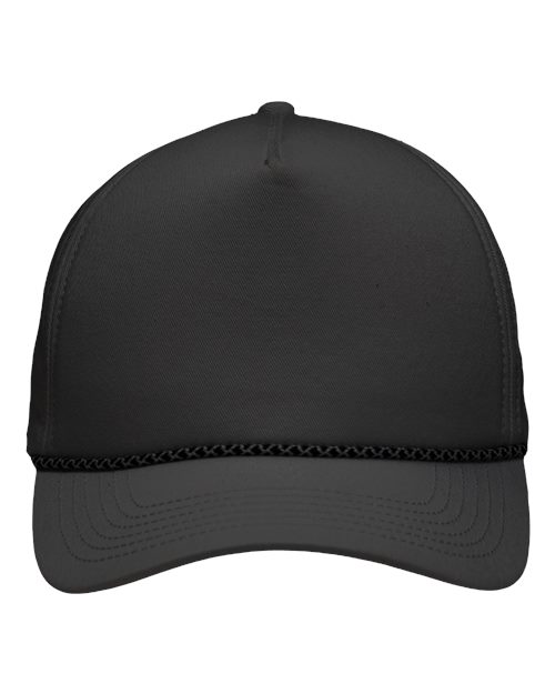 Sportsman SP1300 Five-Panel Rope Heritage Fit Cap #color_Charcoal
