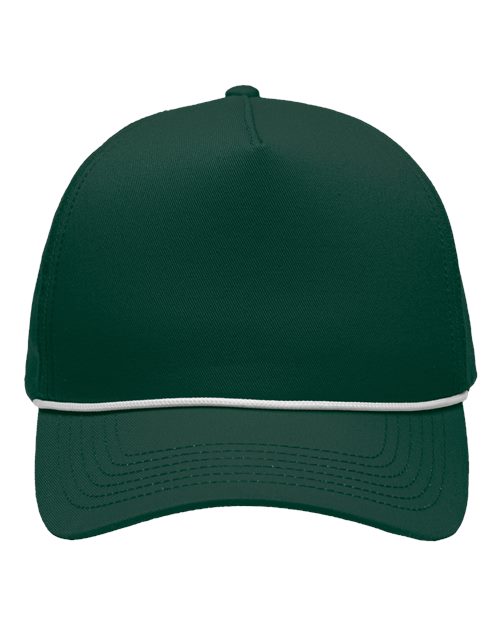 Sportsman SP1300 Five-Panel Rope Heritage Fit Cap #color_Forest Green