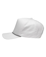 Sportsman SP1300 Five-Panel Rope Heritage Fit Cap #color_White