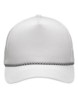 Sportsman SP1300 Five-Panel Rope Heritage Fit Cap #color_White