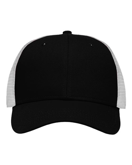 Sportsman SP1450 Traditional Lo-Pro Mesh Back Trucker Fit Cap #color_Chino Black/ White