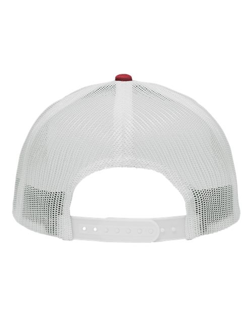 Sportsman SP1450 Traditional Lo-Pro Mesh Back Trucker Fit Cap #color_Chino Cardinal/ White