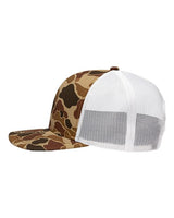 Sportsman SP1450 Traditional Lo-Pro Mesh Back Trucker Fit Cap #color_Chino Duck Camo/ White