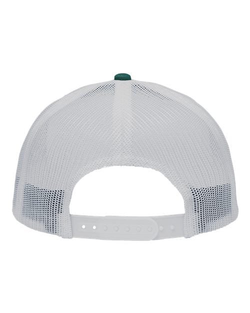 Sportsman SP1450 Traditional Lo-Pro Mesh Back Trucker Fit Cap #color_Chino Forest Green/ White