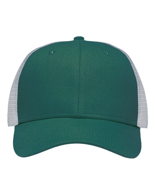 Sportsman SP1450 Traditional Lo-Pro Mesh Back Trucker Fit Cap #color_Chino Forest Green/ White