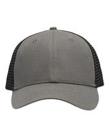 Sportsman SP1450 Traditional Lo-Pro Mesh Back Trucker Fit Cap #color_Chino Grey/ Black