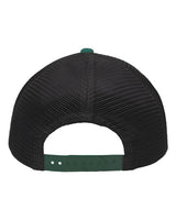 Sportsman SP1450 Traditional Lo-Pro Mesh Back Trucker Fit Cap #color_Heather Grey/ Charcoal/ Forest Green