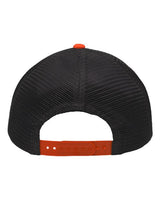 Sportsman SP1450 Traditional Lo-Pro Mesh Back Trucker Fit Cap #color_Heather Grey/ Charcoal/ Orange