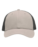 Sportsman SP1450 Traditional Lo-Pro Mesh Back Trucker Fit Cap #color_Chino Khaki/ Black