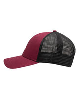 Sportsman SP1450 Traditional Lo-Pro Mesh Back Trucker Fit Cap #color_Chino Maroon/ Black
