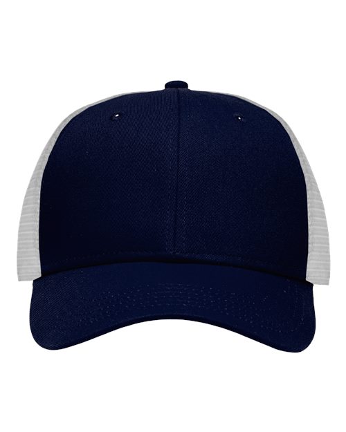 Sportsman SP1450 Traditional Lo-Pro Mesh Back Trucker Fit Cap #color_Chino Navy/ White