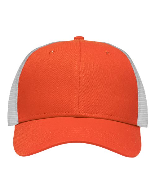 Sportsman SP1450 Traditional Lo-Pro Mesh Back Trucker Fit Cap #color_Chino Orange/ White