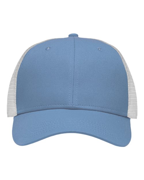 Sportsman SP1450 Traditional Lo-Pro Mesh Back Trucker Fit Cap #color_Chino Sky Blue/ White