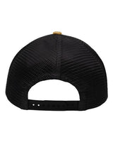 Sportsman SP1450 Traditional Lo-Pro Mesh Back Trucker Fit Cap #color_Chino Vegas Gold/ Black
