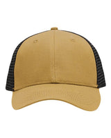 Sportsman SP1450 Traditional Lo-Pro Mesh Back Trucker Fit Cap #color_Chino Vegas Gold/ Black