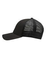 Sportsman SP1450 Traditional Lo-Pro Mesh Back Trucker Fit Cap #color_Chino Charcoal/ Black
