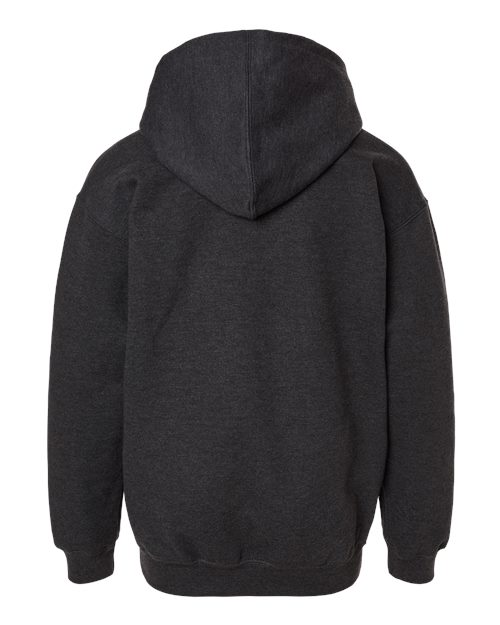 Tultex 320Y Youth Hooded Sweatshirt #color_Heather Graphite