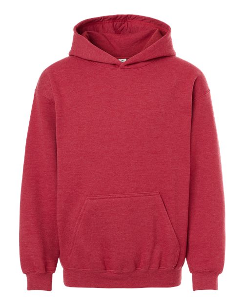 Tultex 320Y Youth Hooded Sweatshirt #color_Heather Red