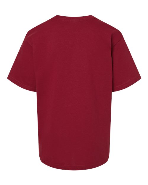 M&O 4850 Youth Gold Soft Touch T-Shirt #color_Cardinal Red