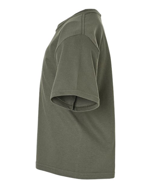 M&O 4850 Youth Gold Soft Touch T-Shirt #color_Military Green