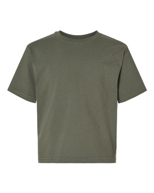 M&O 4850 Youth Gold Soft Touch T-Shirt #color_Military Green