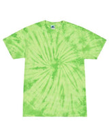 Tie-Dye CD101 Adult 5.4 oz. 100% Cotton Spider T-Shirt #color_SPIDER LIME